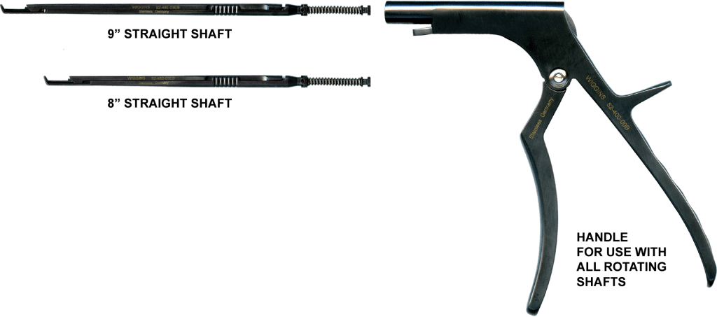 Bayonet Rotating Kerrison Rongeur, Small Handle, 14.0 Mm Opening, 40 Degree Up, 4.0 Mm Bite, W/ Ejector, 6" (15.0 Cm)